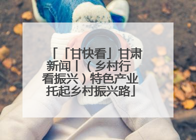 「甘快看」甘肃新闻丨（乡村行 看振兴）特色产业托起乡村振兴路