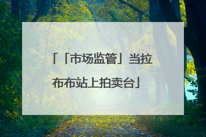「市场监管」当拉布布站上拍卖台
