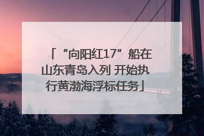 “向阳红17”船在山东青岛入列 开始执行黄渤海浮标任务