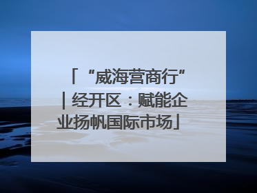 “威海营商行”｜经开区：赋能企业扬帆国际市场