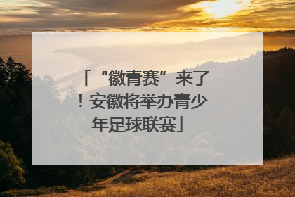 “徽青赛”来了！安徽将举办青少年足球联赛