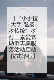 “小手拉大手 弘扬孝传统”孝行三秦爱老助老志愿服务活动启动仪式举行