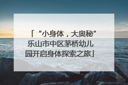 “小身体，大奥秘” 乐山市中区茅桥幼儿园开启身体探索之旅