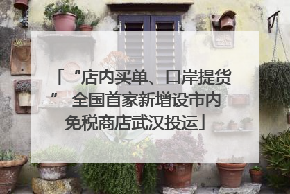 “店内买单、口岸提货” 全国首家新增设市内免税商店武汉投运