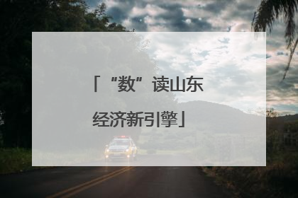 “数”读山东经济新引擎