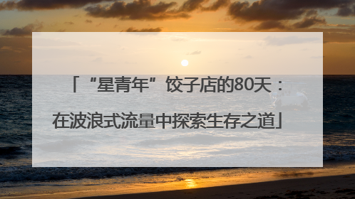 “星青年”饺子店的80天：在波浪式流量中探索生存之道