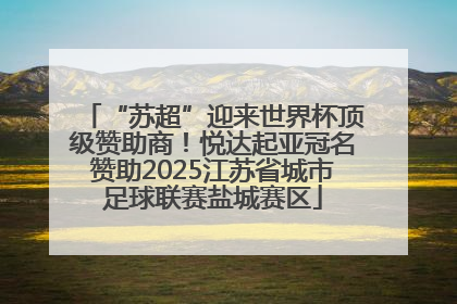 “苏超”迎来世界杯顶级赞助商！悦达起亚冠名赞助2025江苏省城市足球联赛盐城赛区