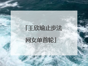 王欣瑜止步法网女单首轮