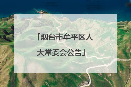 烟台市牟平区人大常委会公告