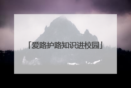 爱路护路知识进校园