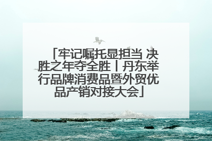牢记嘱托显担当 决胜之年夺全胜丨丹东举行品牌消费品暨外贸优品产销对接大会