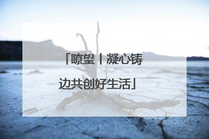 瞭望丨凝心铸边共创好生活