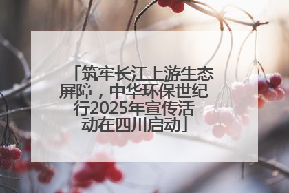 筑牢长江上游生态屏障，中华环保世纪行2025年宣传活动在四川启动