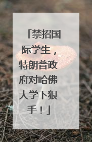 禁招国际学生，特朗普政府对哈佛大学下狠手！