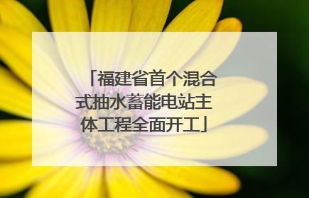 福建省首个混合式抽水蓄能电站主体工程全面开工