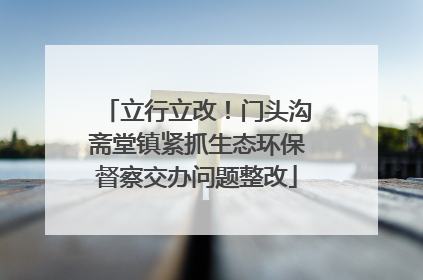 立行立改！门头沟斋堂镇紧抓生态环保督察交办问题整改