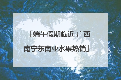 端午假期临近 广西南宁东南亚水果热销