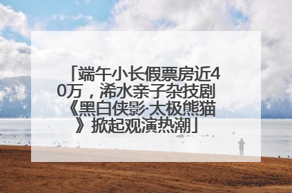 端午小长假票房近40万，浠水亲子杂技剧《黑白侠影·太极熊猫》掀起观演热潮