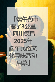 端午药市摆了3公里 四川德昌2025年端午民俗文化寻味活动启幕