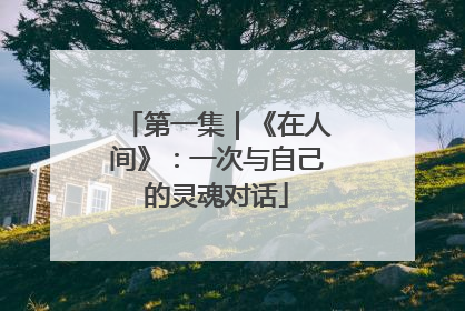 第一集｜《在人间》：一次与自己的灵魂对话