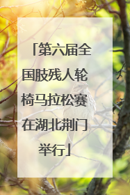 第六届全国肢残人轮椅马拉松赛在湖北荆门举行