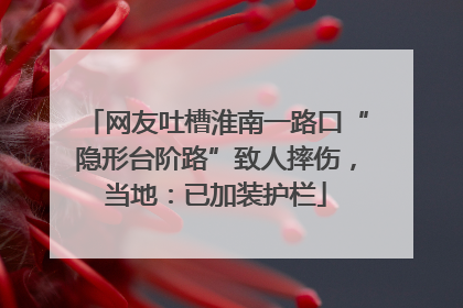 网友吐槽淮南一路口“隐形台阶路”致人摔伤，当地：已加装护栏