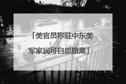 美官员称驻中东美军家属可自愿撤离