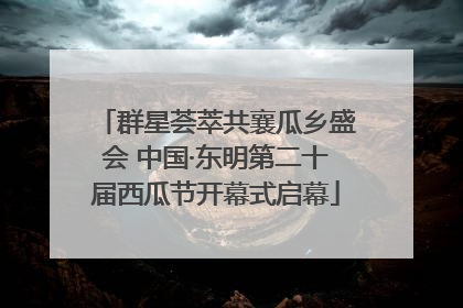群星荟萃共襄瓜乡盛会 中国·东明第二十届西瓜节开幕式启幕
