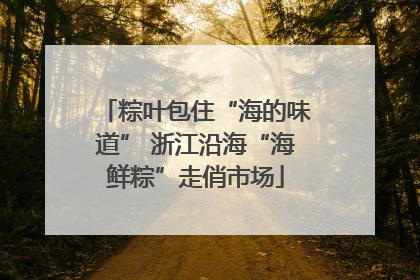 粽叶包住“海的味道” 浙江沿海“海鲜粽”走俏市场