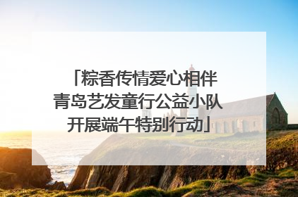 粽香传情爱心相伴 青岛艺发童行公益小队开展端午特别行动