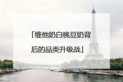 维他奶白桃豆奶背后的品类升级战