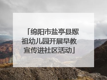 绵阳市盐亭县嫘祖幼儿园开展早教宣传进社区活动