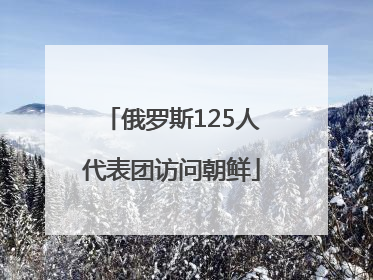 俄罗斯125人代表团访问朝鲜