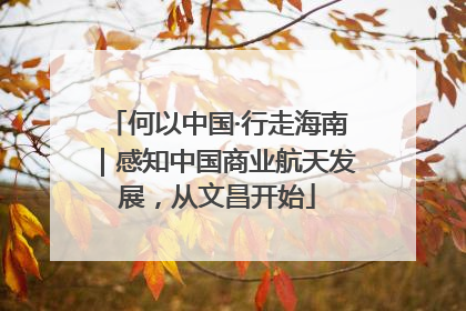 何以中国·行走海南｜感知中国商业航天发展，从文昌开始