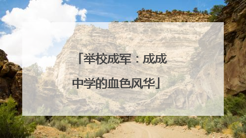 举校成军：成成中学的血色风华