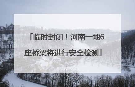 临时封闭！河南一地6座桥梁将进行安全检测