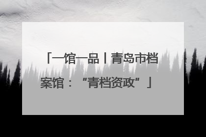 一馆一品丨青岛市档案馆：“青档资政”
