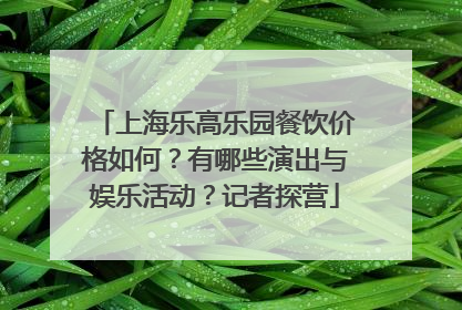 上海乐高乐园餐饮价格如何？有哪些演出与娱乐活动？记者探营