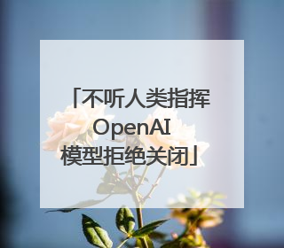 不听人类指挥 OpenAI模型拒绝关闭