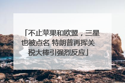 不止苹果和欧盟，三星也被点名 特朗普再挥关税大棒引强烈反应