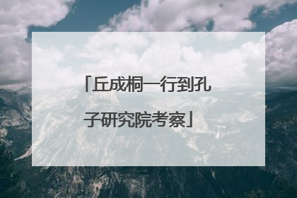 丘成桐一行到孔子研究院考察