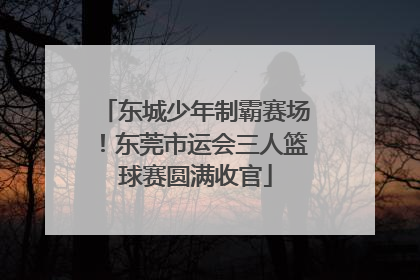 东城少年制霸赛场！东莞市运会三人篮球赛圆满收官