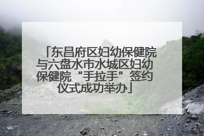 东昌府区妇幼保健院与六盘水市水城区妇幼保健院“手拉手”签约仪式成功举办