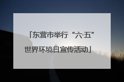 东营市举行“六·五”世界环境日宣传活动
