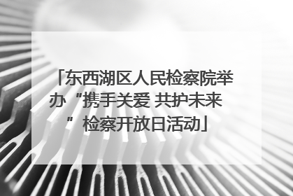 东西湖区人民检察院举办“携手关爱 共护未来”检察开放日活动