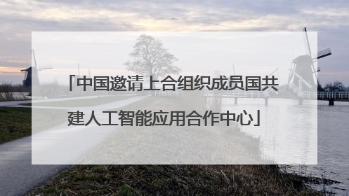 中国邀请上合组织成员国共建人工智能应用合作中心
