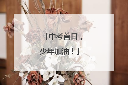 中考首日，少年加油！