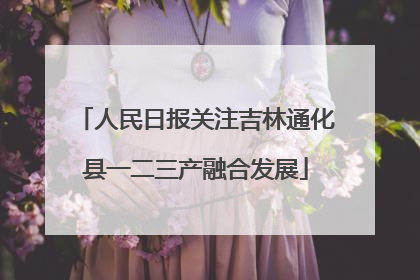 人民日报关注吉林通化县一二三产融合发展