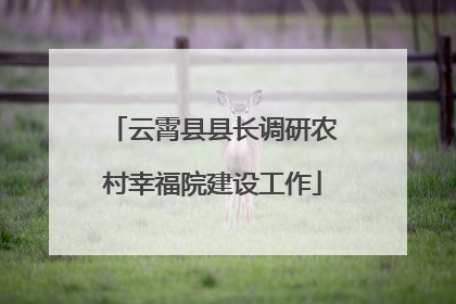 云霄县县长调研农村幸福院建设工作