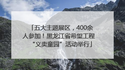 五大主题展区，400余人参加！黑龙江省希望工程“义卖童园”活动举行